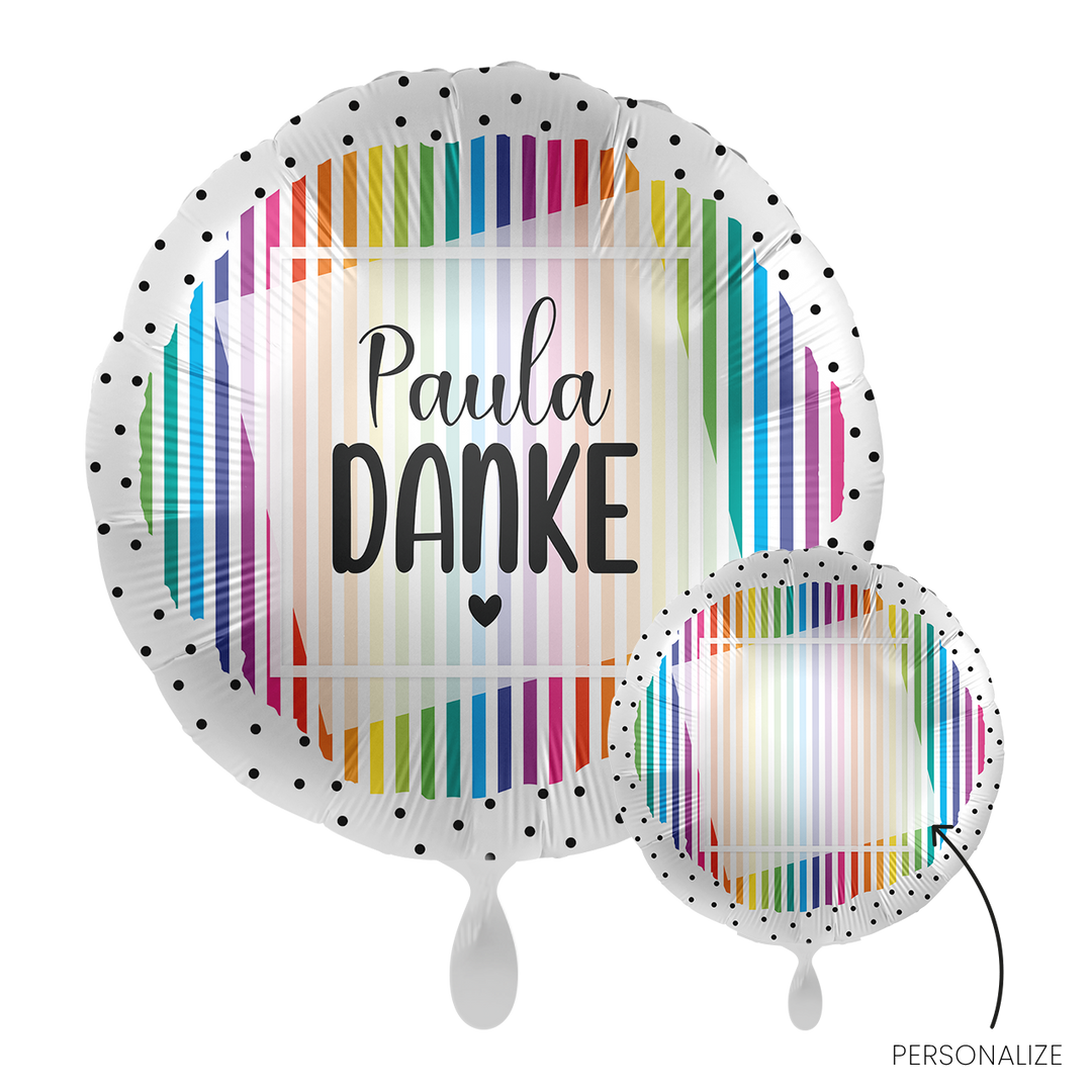 Ballon -Colorful Strips -  ø43cm - Rund 
