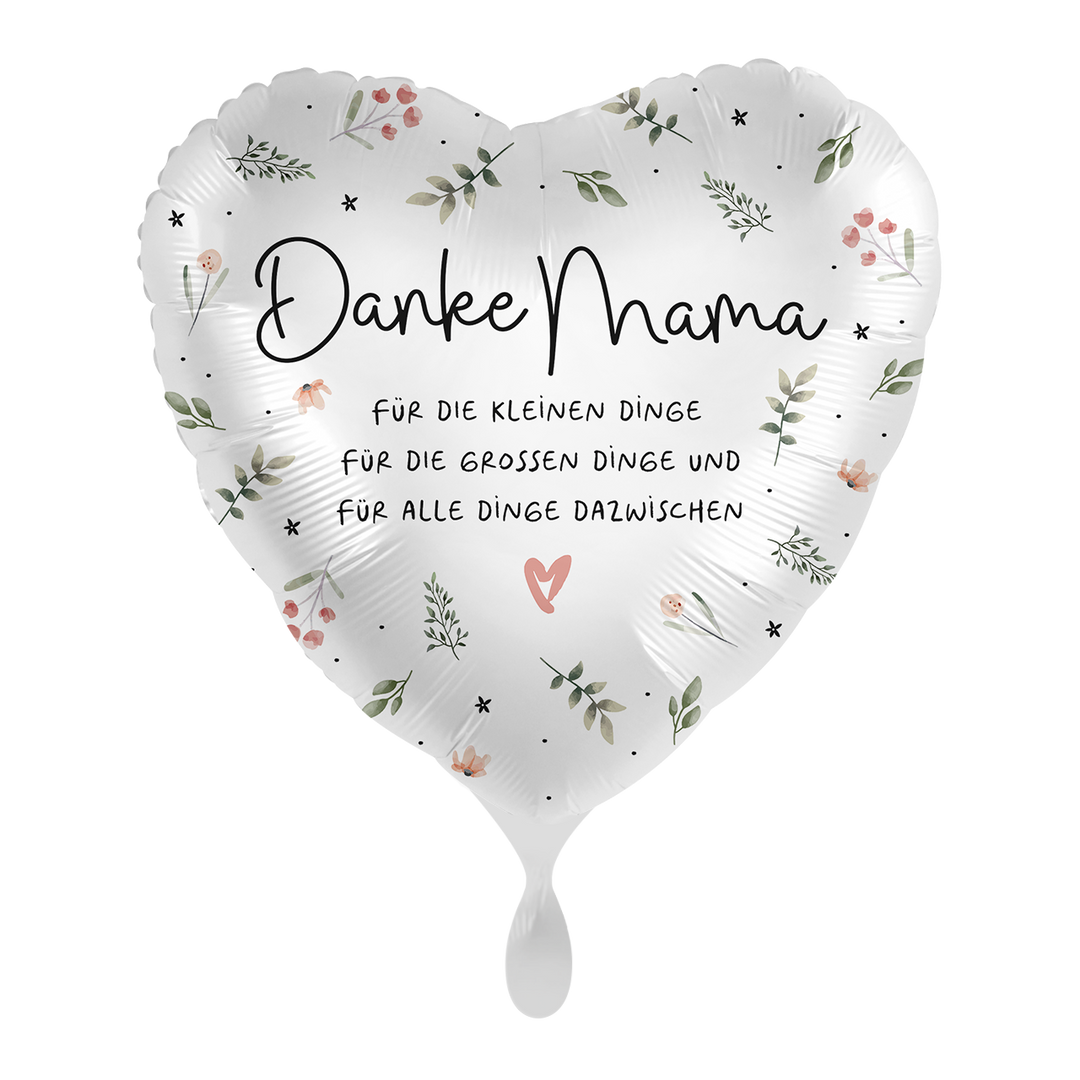 Ballon -Mama - Danke für die kleinen/grossen Dinge - ø43cm -  Herz 