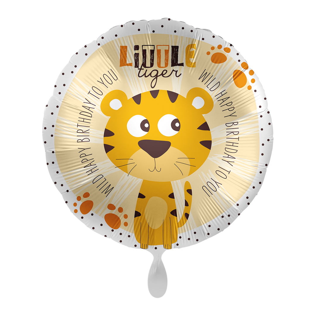 Ballon -Tiger Birthday  -  ø43cm Rund 
