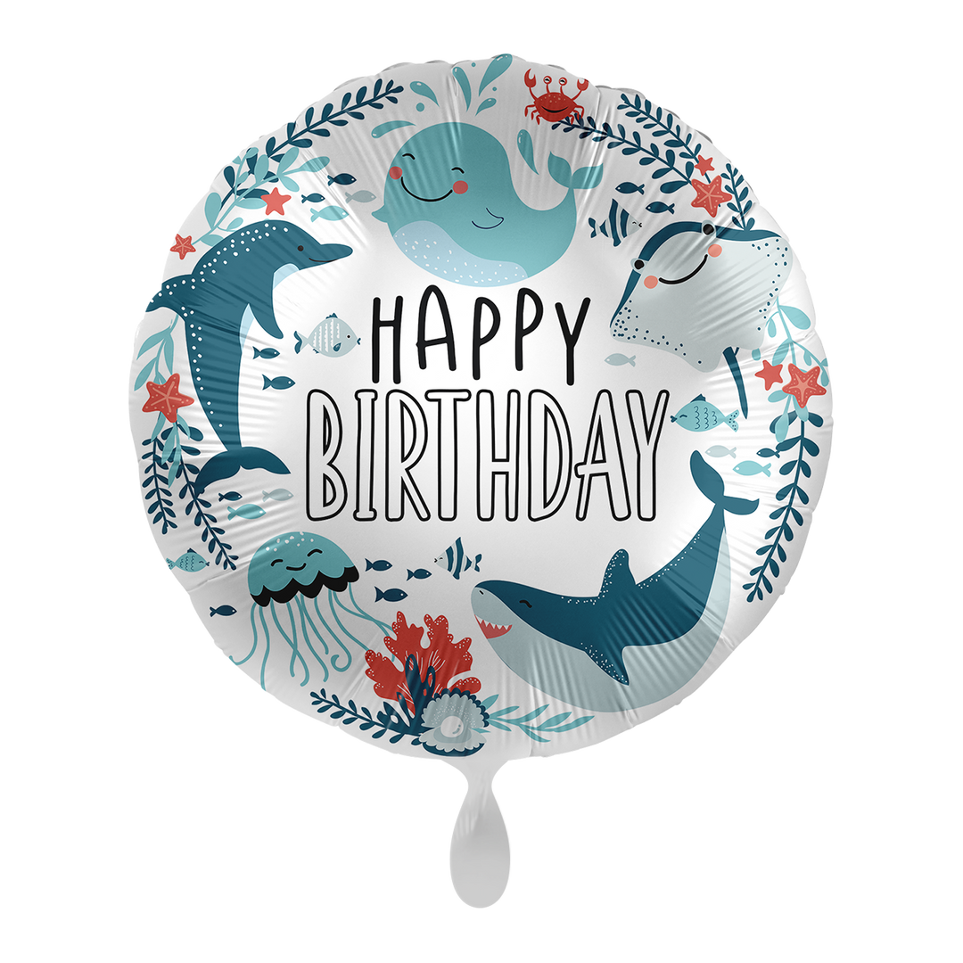 Ballon -Unterwassser Delfin-  ø43cm - Rund 