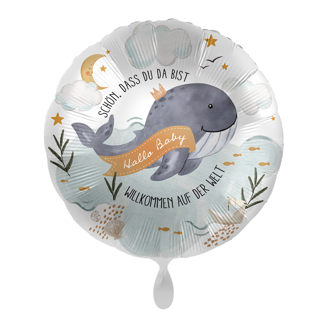 Ballon - Baby, Boy Wal -  ø43cm -  Rund