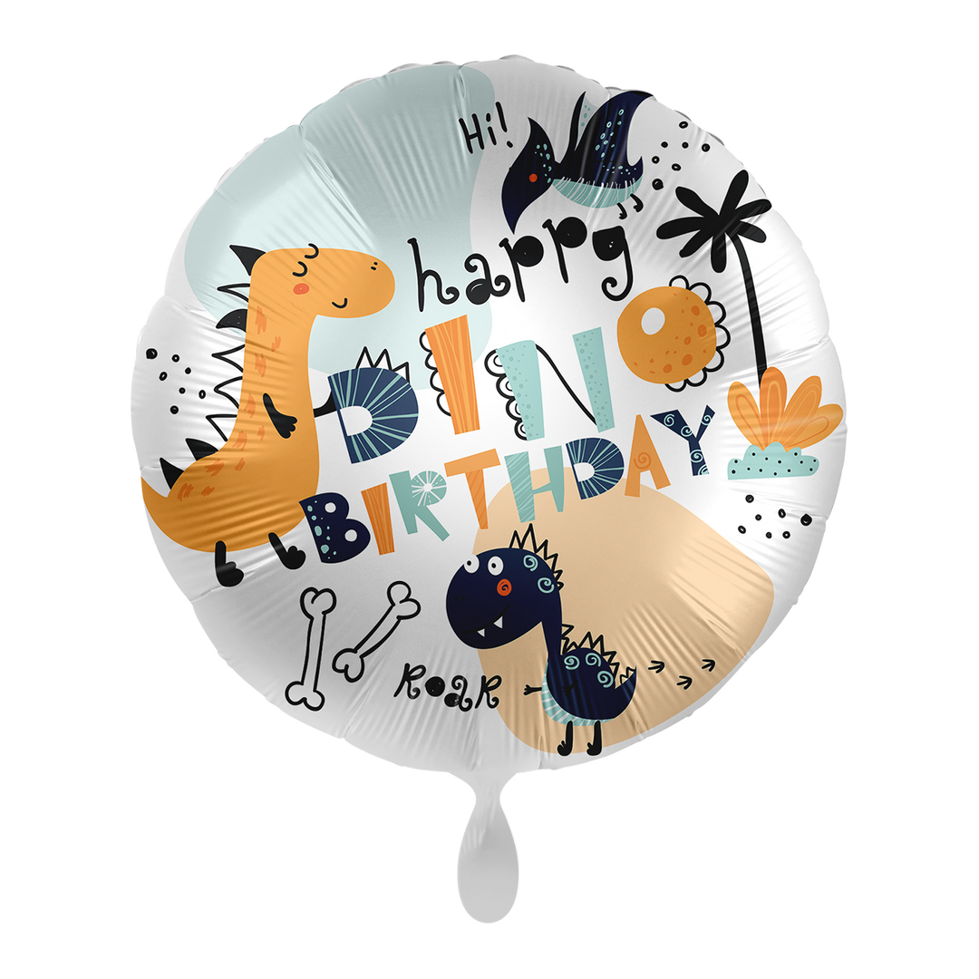Ballon - Dinomate Birthday  -  ø43cm Rund 