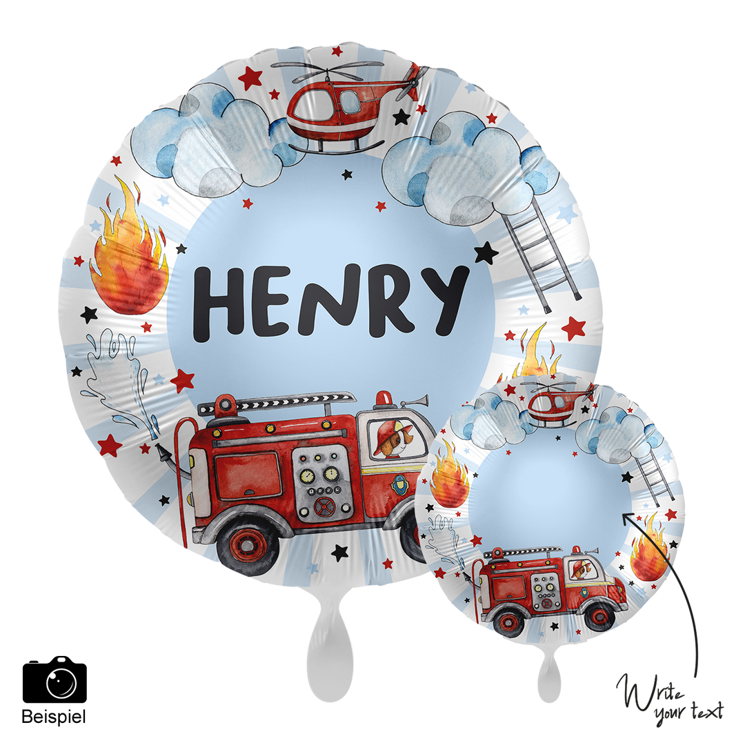 Ballon - Feuerwehr -  ø43cm - Rund 