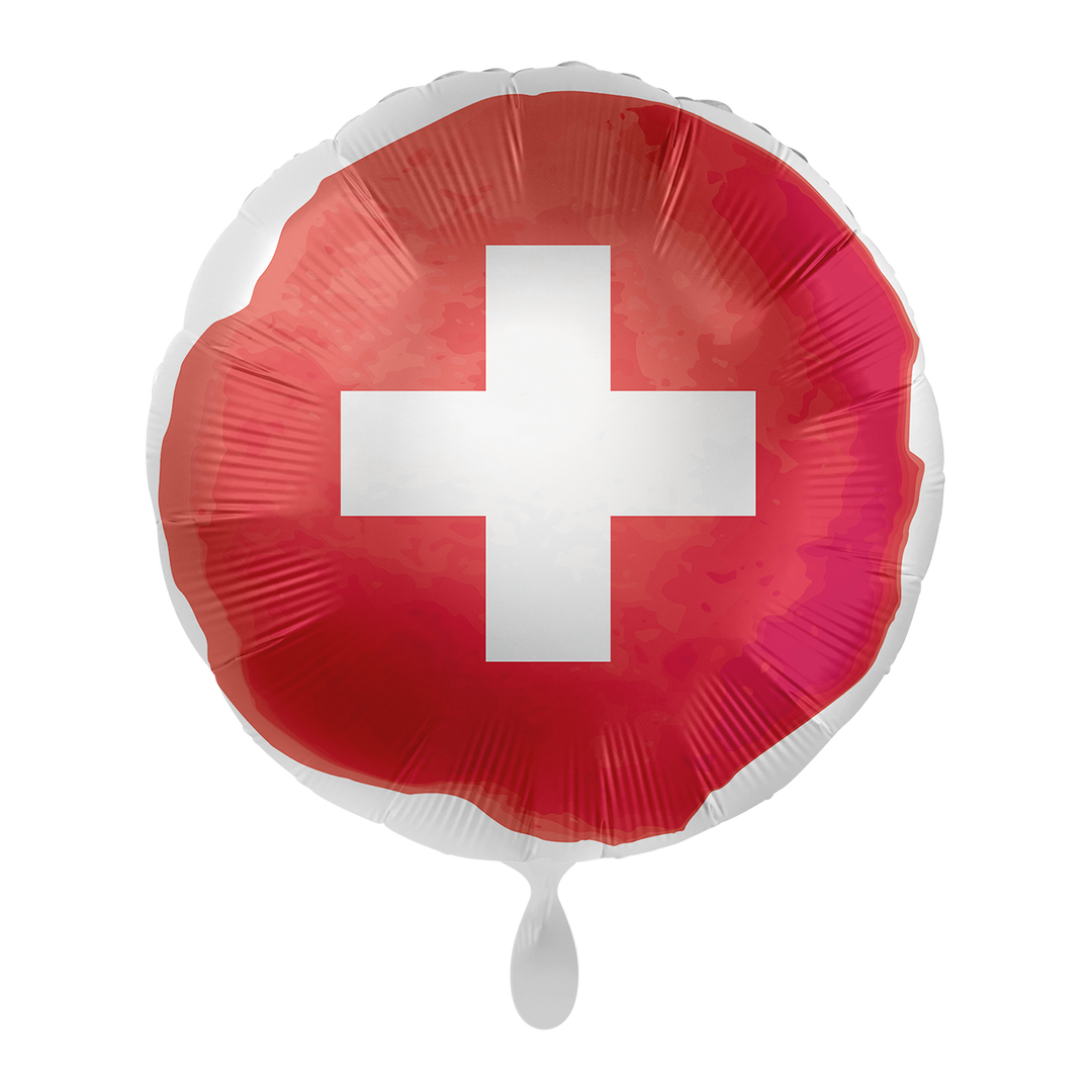 Ballon - Flagge Schweiz -  ø43cm - Rund 