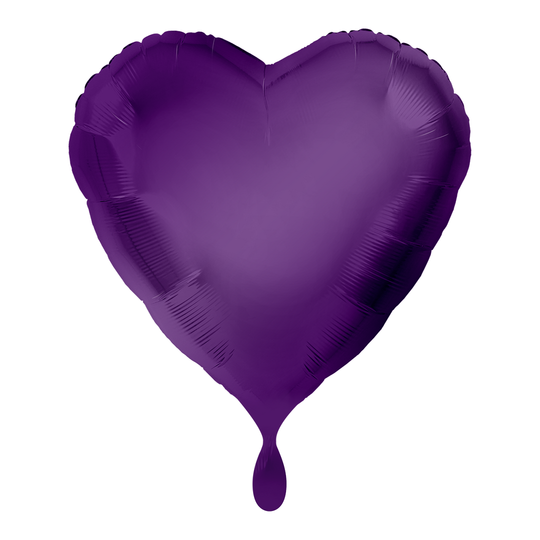 Ballon - Lila -  ø43cm - Herz 