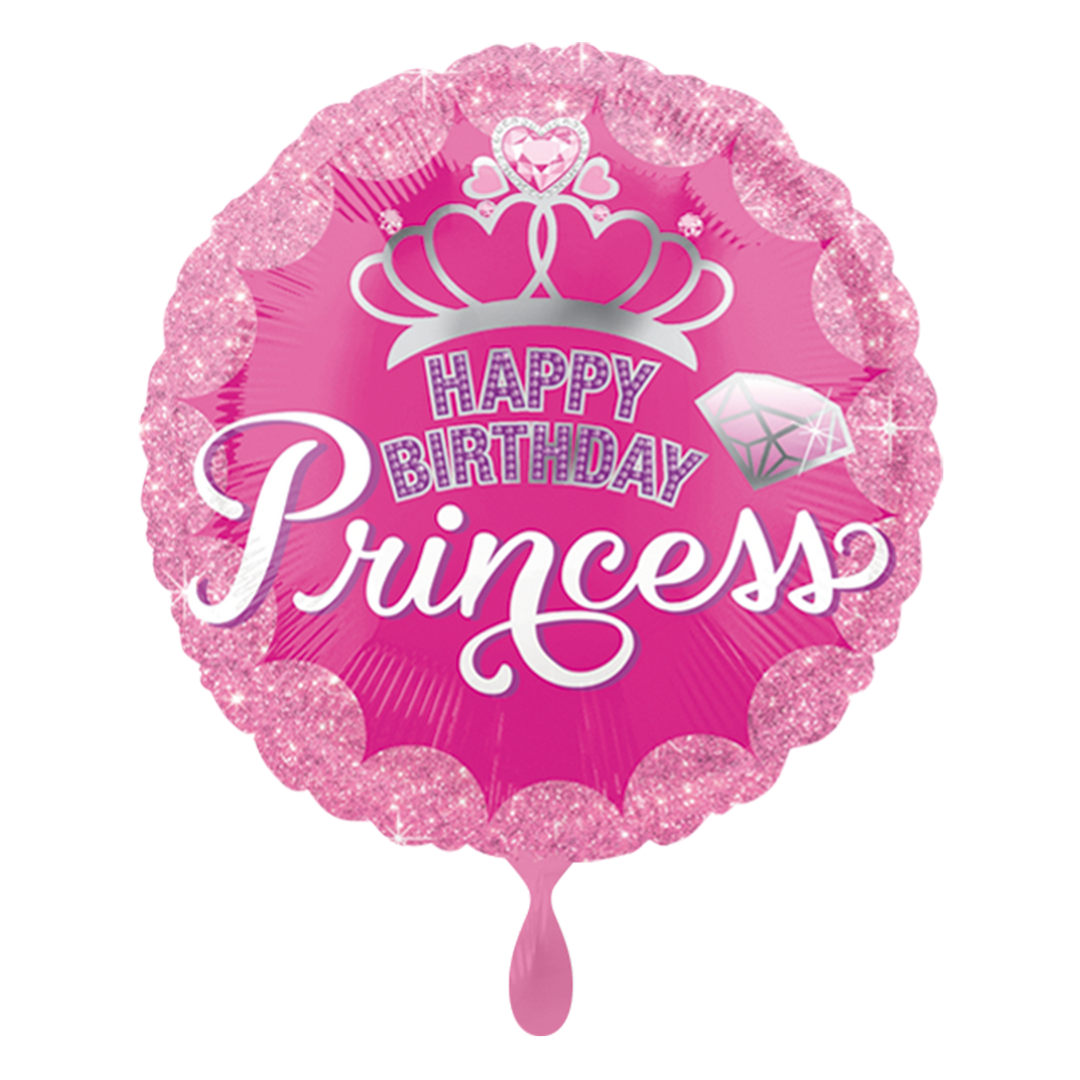 Ballon - Prinzessin Krone  -  ø43cm - Rund 