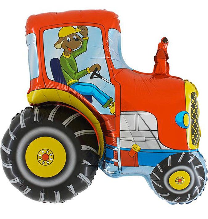 Ballon - Roter Traktor - 60cm