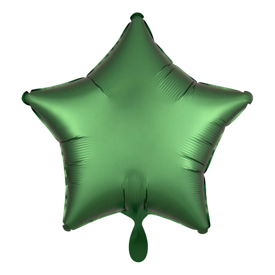Ballon - Satin - Grün -  ø43cm - Stern 