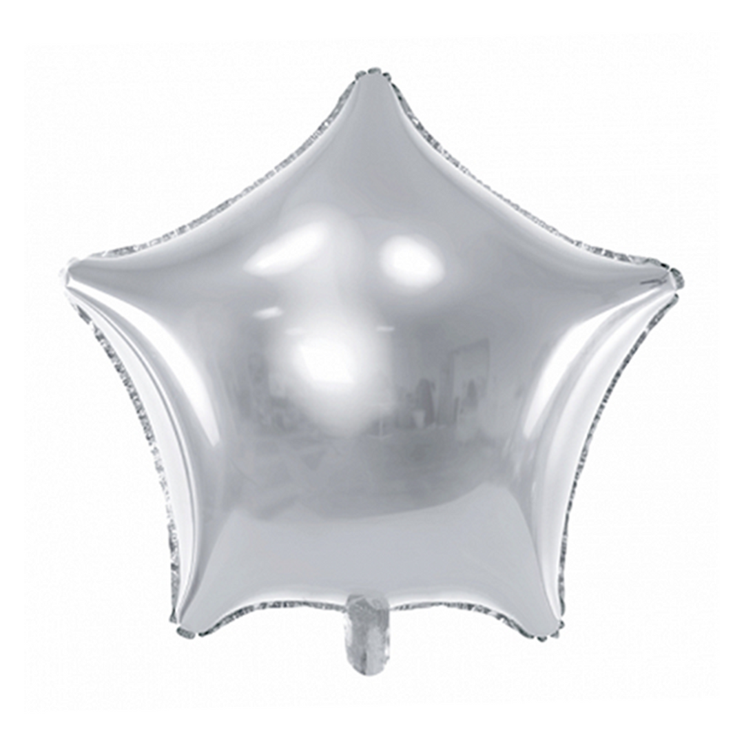 Ballon - Silber -  ø43cm - Stern 