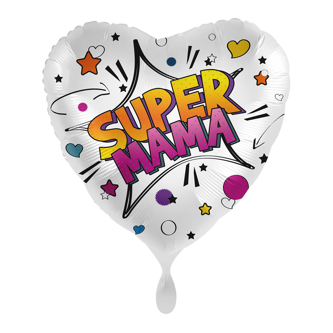 Ballon - Super Mama - ø43cm -  herz
