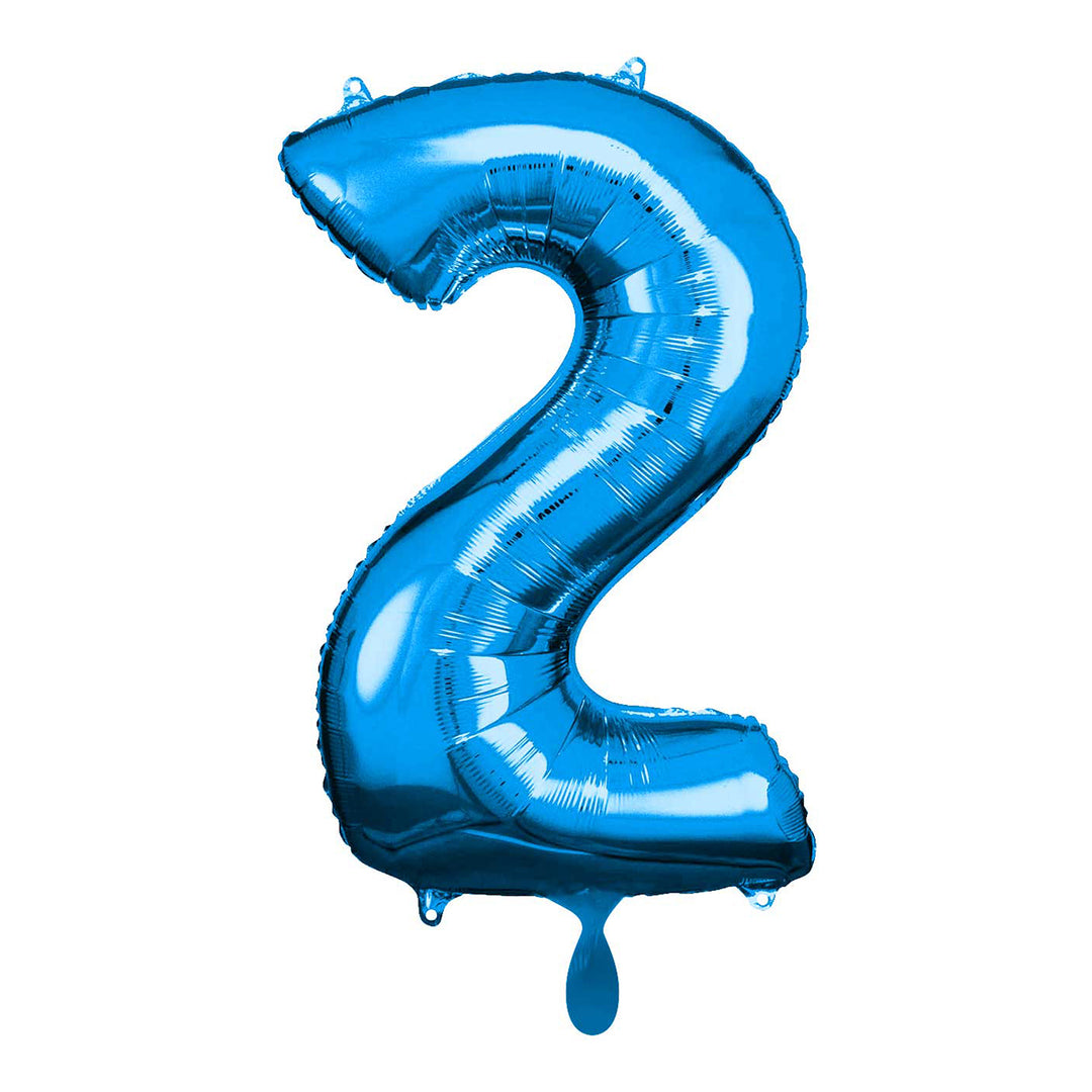 Ballon -  Zahl 2 - Blau - 66cm