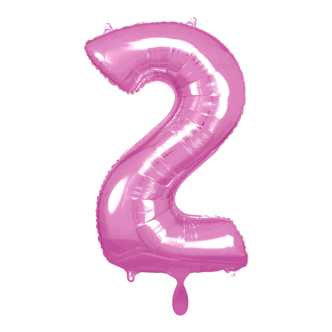 Ballon -  Zahl 2 - Pink  - 66cm