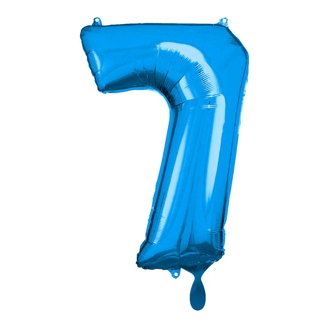 Ballon -  Zahl 7 - Blau - 66cm 