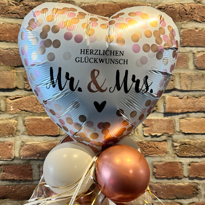 Ballonbox Hochzeit - Geldgeschenk -  "Mr. & Mrs."