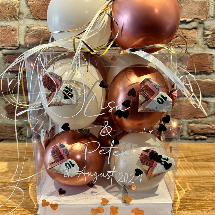 Ballonbox Hochzeit - Geldgeschenk -  "Mr. & Mrs."