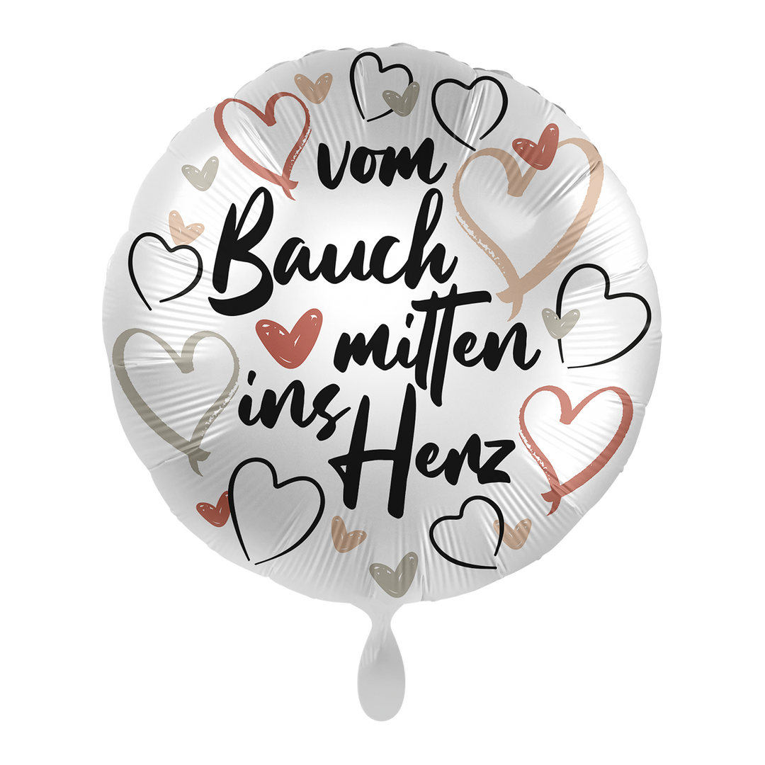 Ballon - Vom Bauch mitten ins Herz   -  ø43cm -  Rund