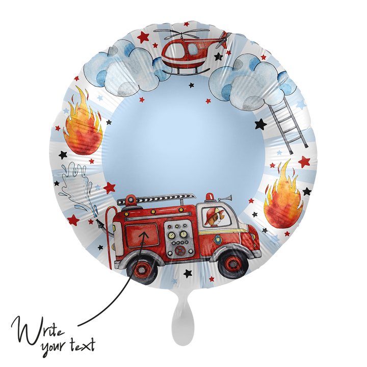 Ballon - Feuerwehr -  ø43cm - Rund
