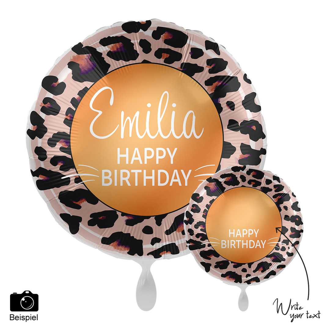 Ballon -Happy Birthday Leo -  ø43cm - Rund