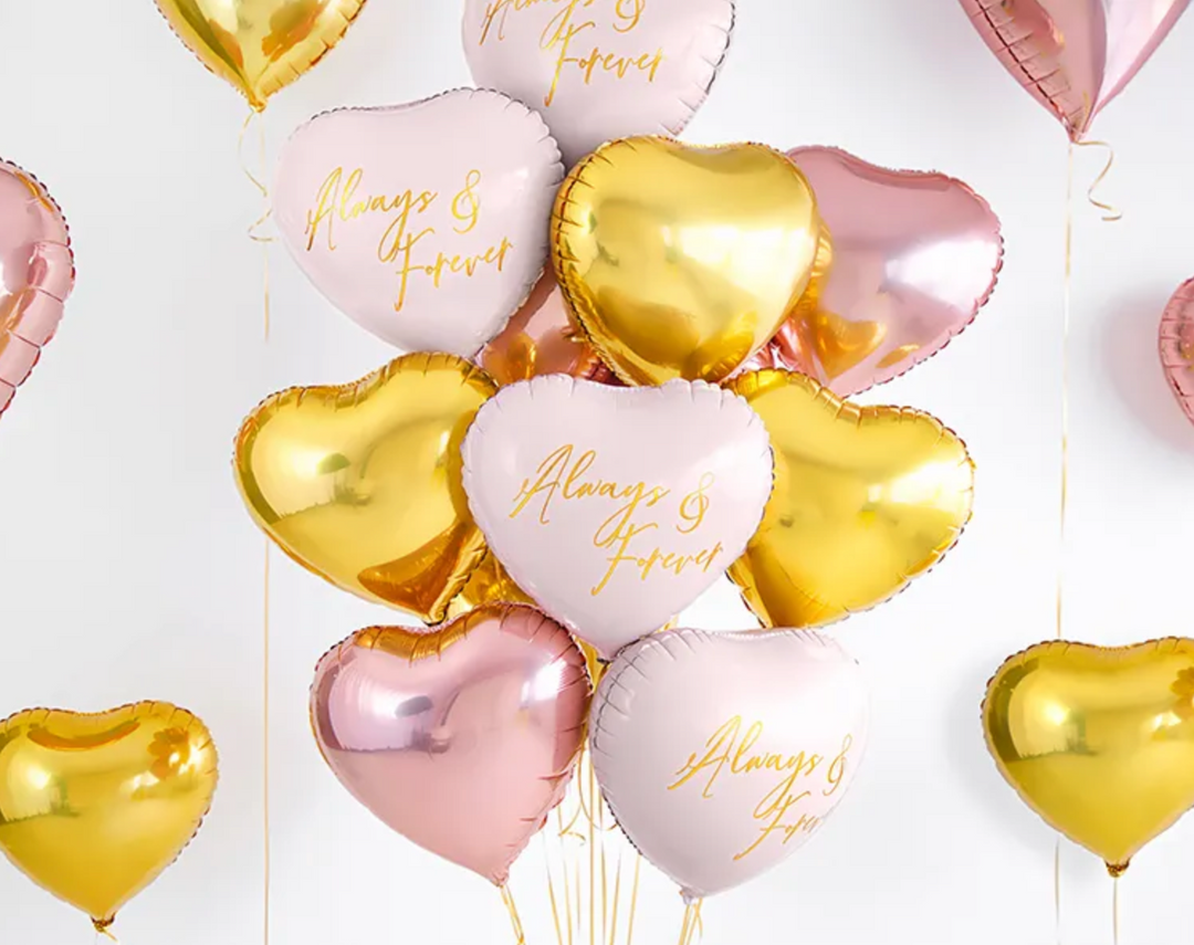 Herz Ballon Gold -  ø45cm