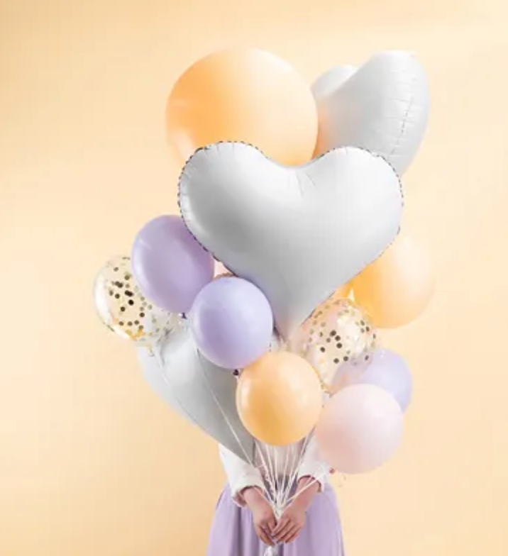 Herz Ballon Weiss -  ø75cm