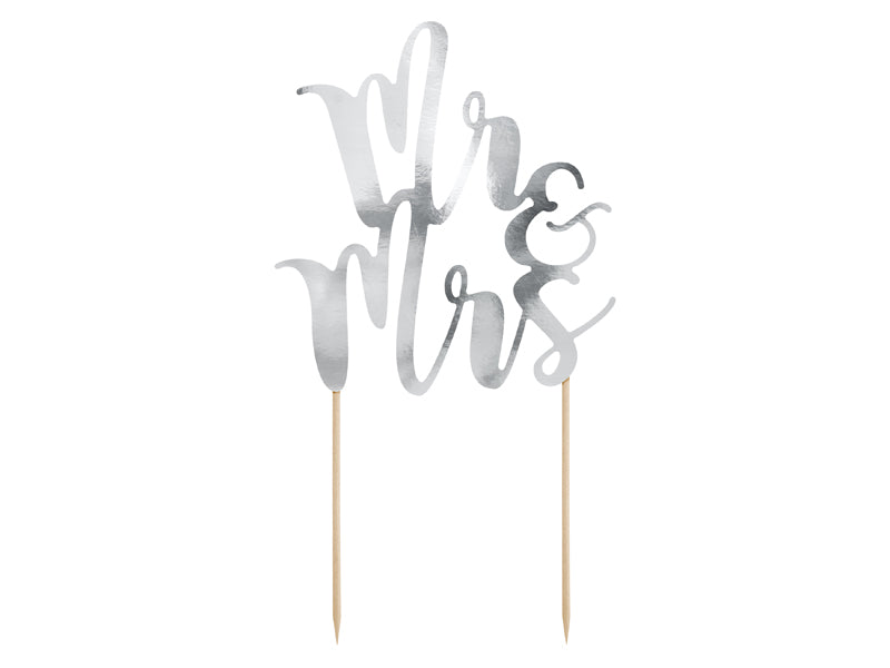 Caketopper - Happy Birthday - Silber 