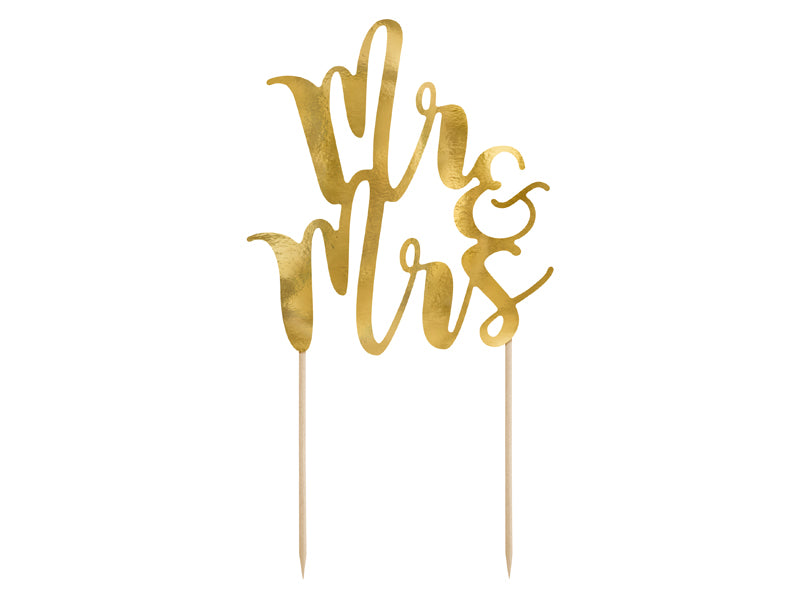 Caketopper - Mr. & Mrs. - Gold