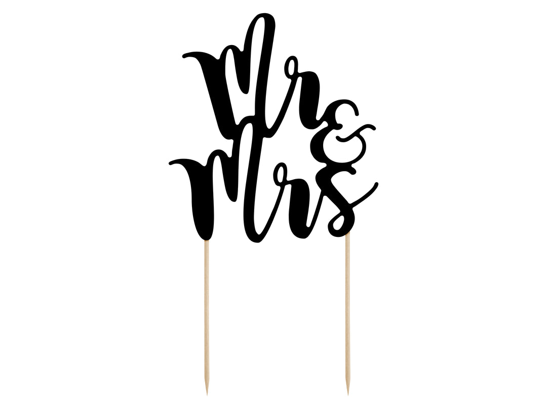 Caketopper - Mr. & Mrs. - Schwarz