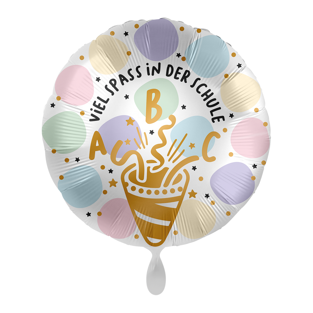 Einschulungsballon „Viel Spass in der Schule" 43cm