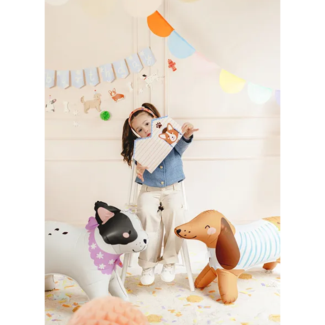 Folienballon Hund stehend 89 cm – Airwalker Hunde Ballon Kindergeburtstag