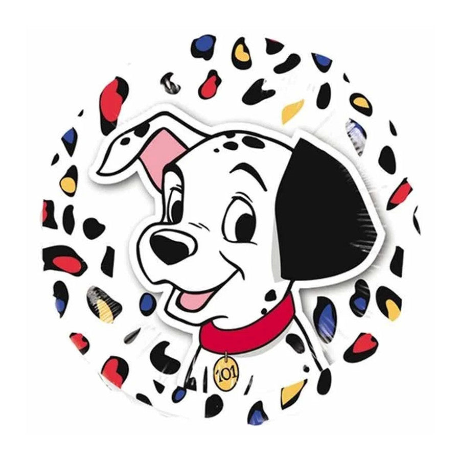 Runder 101-Dalmatiner-Folienballon mit Dalmatiner-Welpe, 45 cm