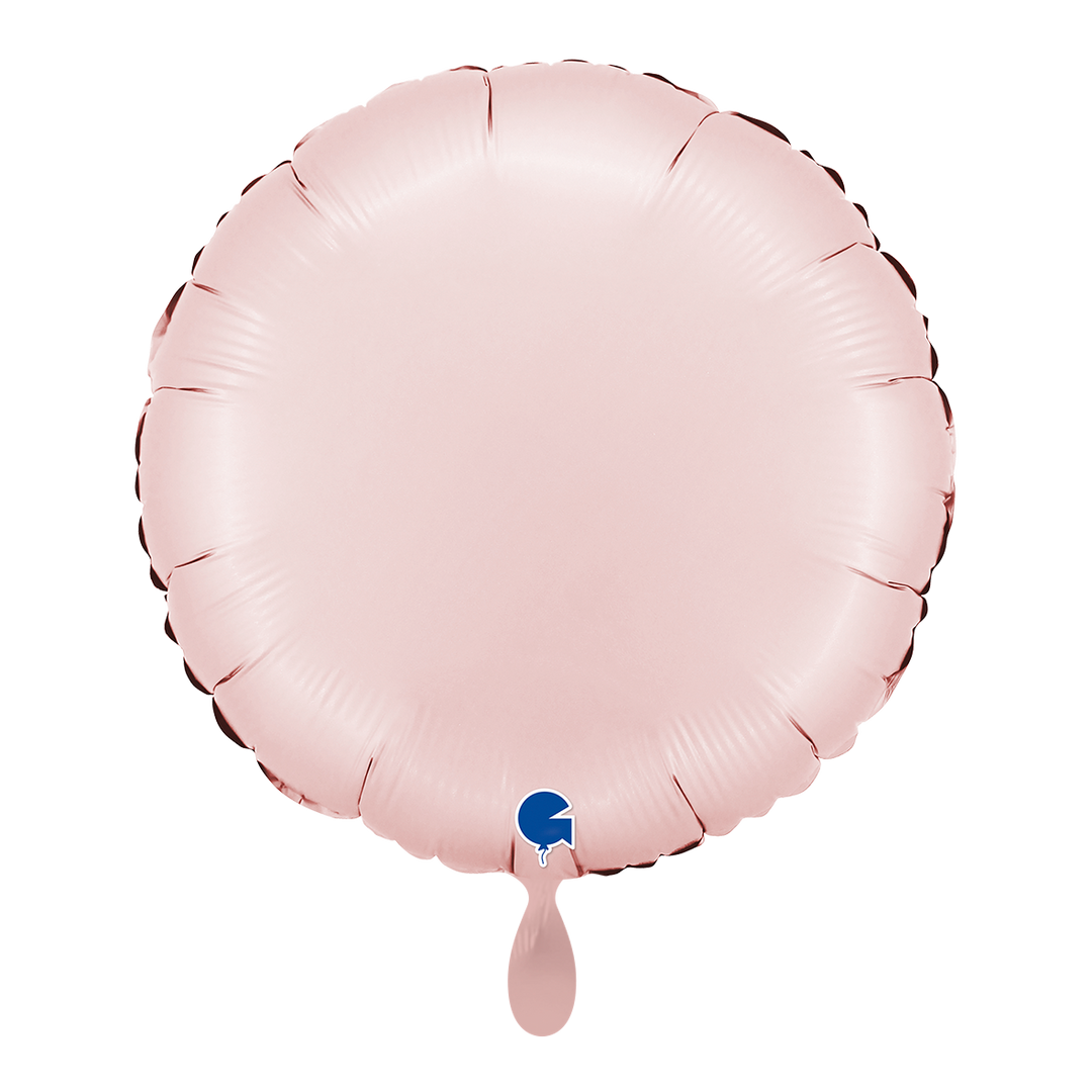 Folienballin in rund und in Pastel Pink