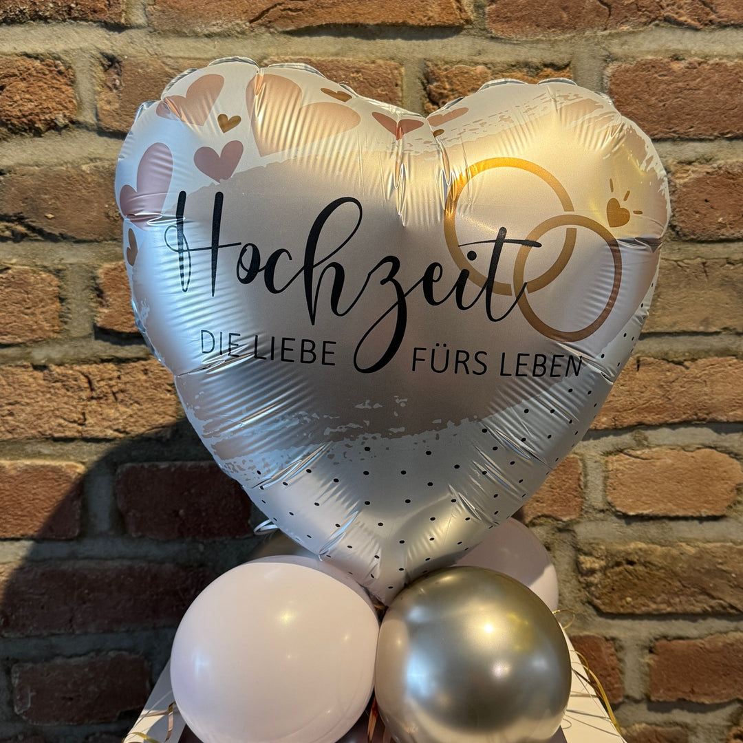 Ballonbox Hochzeit - Geldgeschenk - "Hochzeit - Die Liebe fürs Leben"