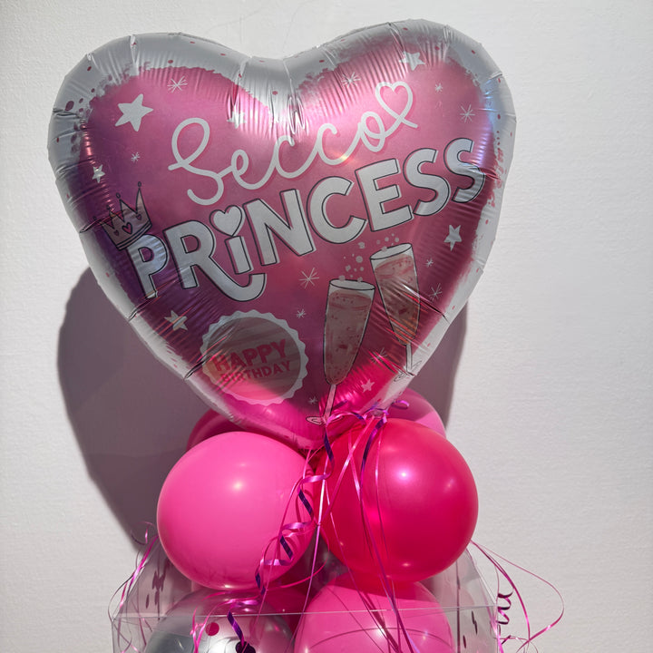 Geldgeschenk Geburtstag für Freundin – Secco Princess Ballonbox