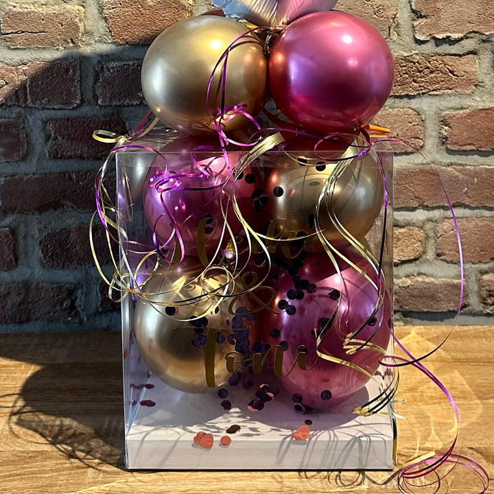 Ballonbox Hochzeit - Geldgeschenk - "Just Married Herz "