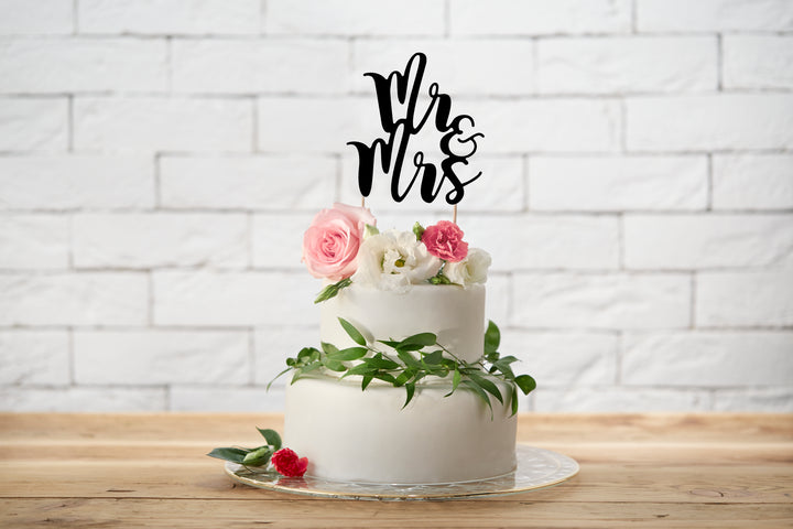 Caketopper - Mr. & Mrs. - Schwarz
