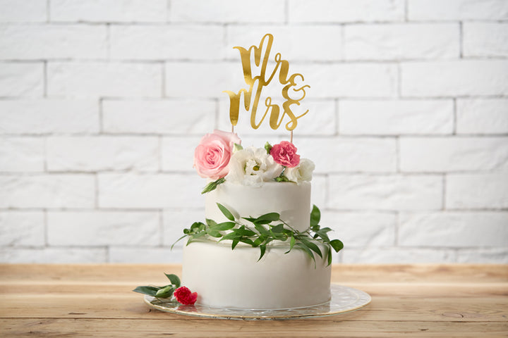 Caketopper - Mr. & Mrs. - Gold