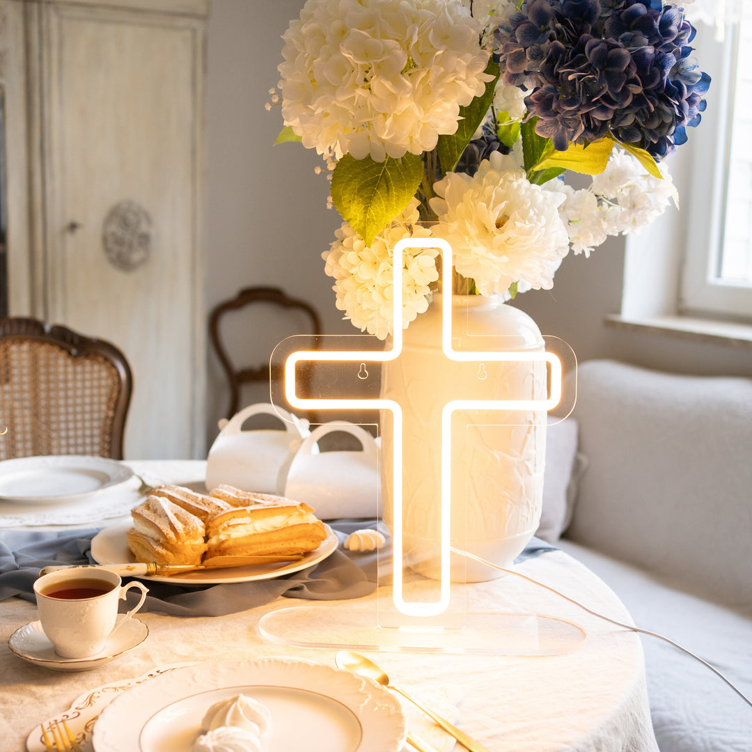 Kreuz LED beleuchtet Kommunion