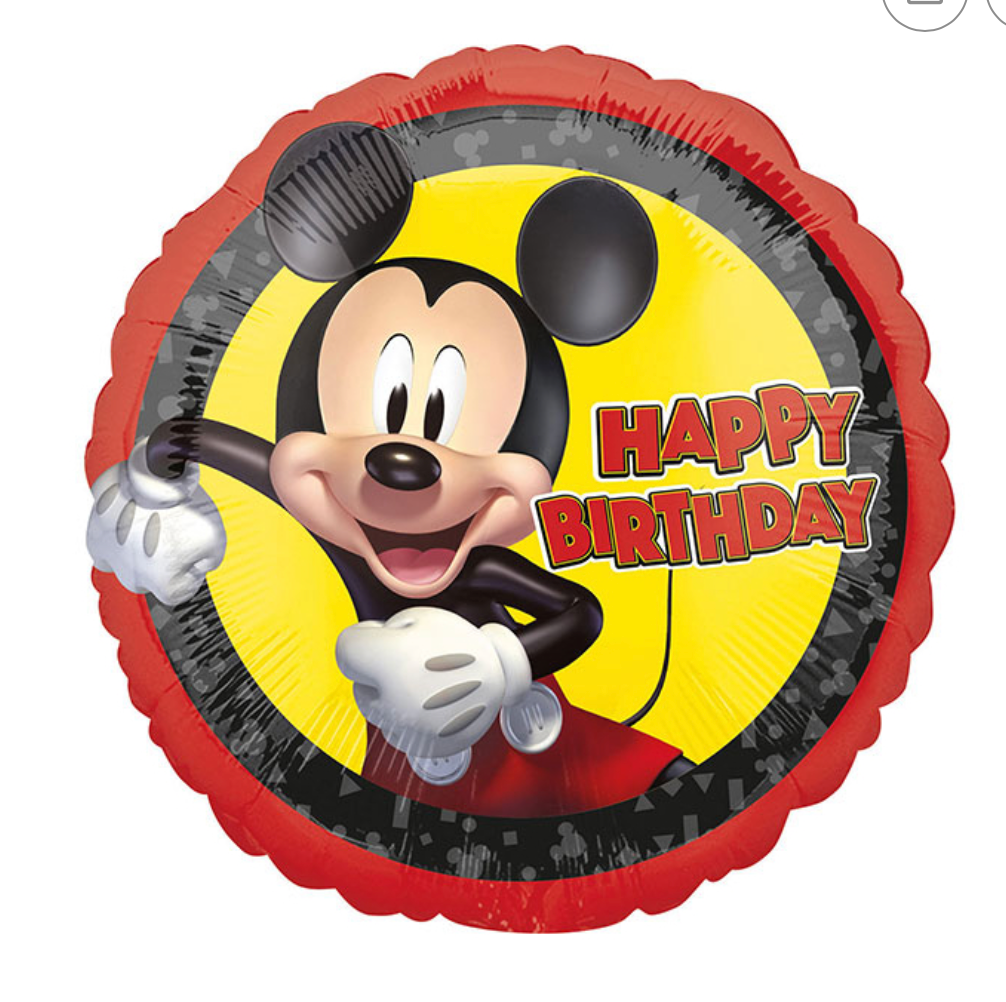 Mickey Mouse Happy Birthday Folienballon 43 cm – Disney Kindergeburtstag Ballon