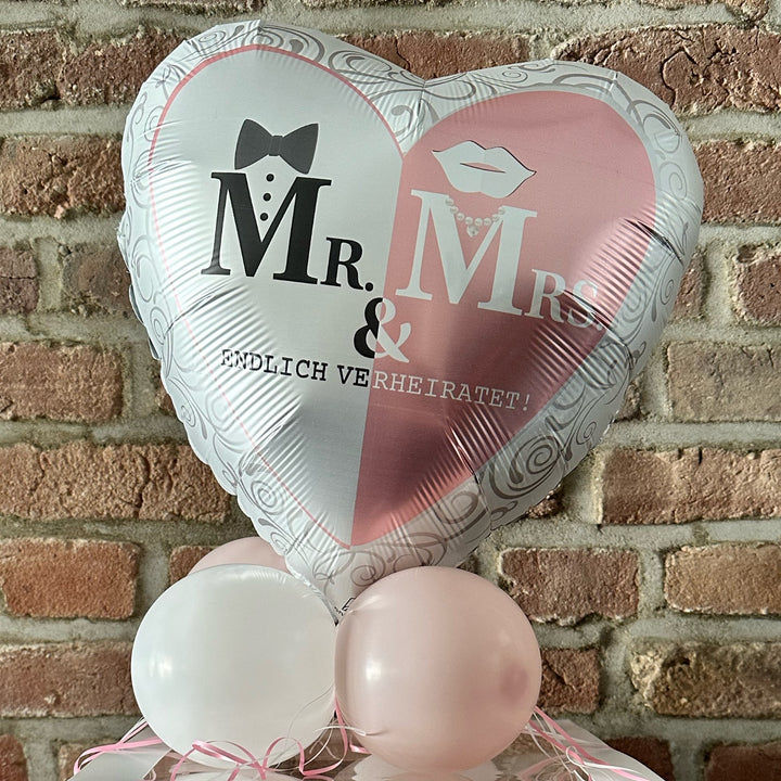 Ballonbox Hochzeit - Geldgeschenk - "Mr. & Mrs"