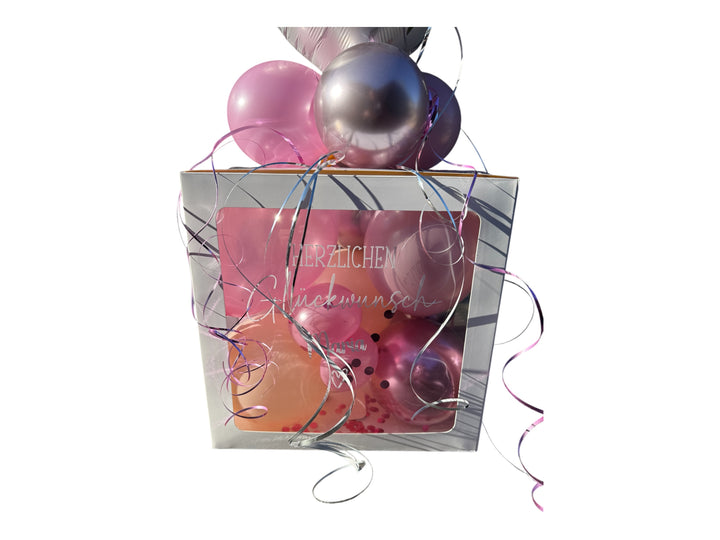 Ballonbox - Geburtstag - Geldgeschenk - "Happy Birthday beutiful"