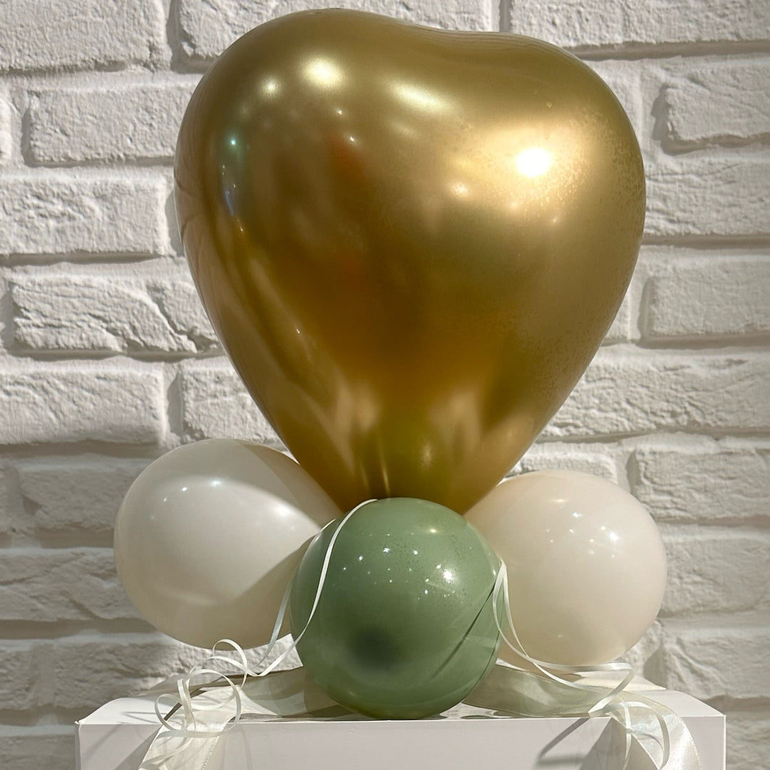 Ballonbox Hochzeit - Geldgeschenk - "Rosegold Herz Latex"
