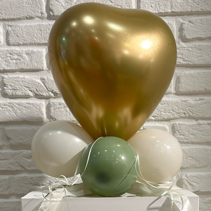 Ballonbox Hochzeit - Geldgeschenk - "Rosegold Herz Latex"