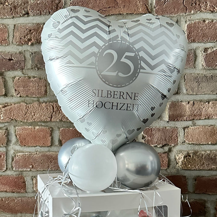 Ballonbox Hochzeit - Geldgeschenk - "Silberhochzeit"