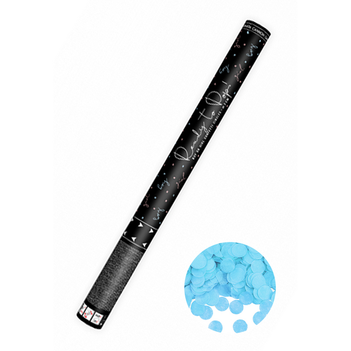 Konfettikanone XL - 60cm - Ready to Pop - Hellblau - Gender Reveal