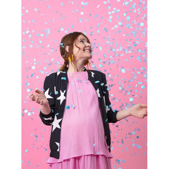 Konfettikanone XL - 60cm - Ready to Pop - Hellblau - Gender Reveal