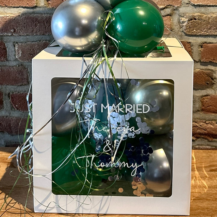 Ballonbox Hochzeit - Geldgeschenk -  "Alles Liebe zur Hochzeit II"