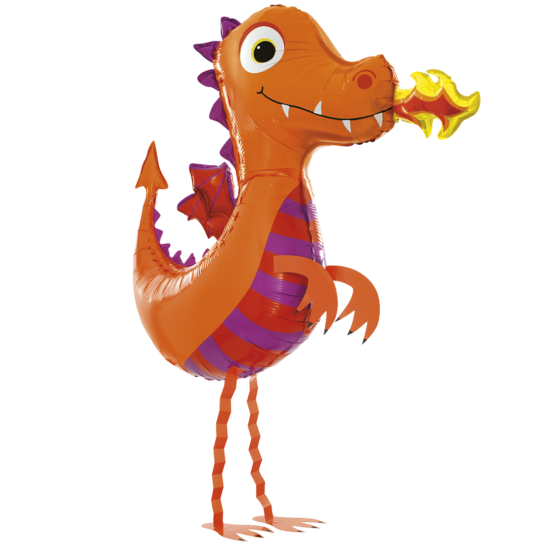 Walking Balloon Drache 95 cm Helium laufender Ballon Kindergeburtstag HeyBalloon Viersen