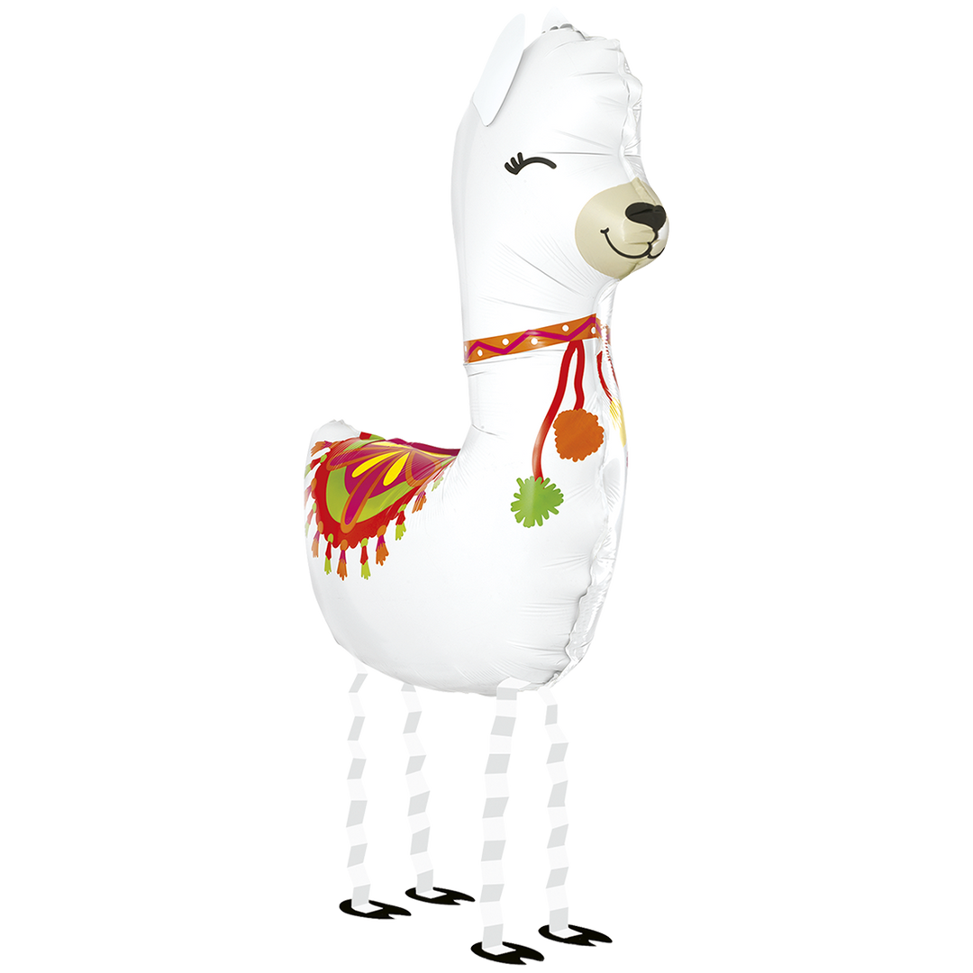 Walking Lama Ballon 100 cm Kindergeburtstag Helium HeyBalloon Viersen