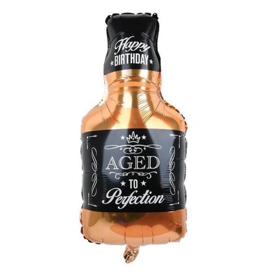 Folienballon „Whiskyflasche – Aged to Perfection“ 43x76 cm