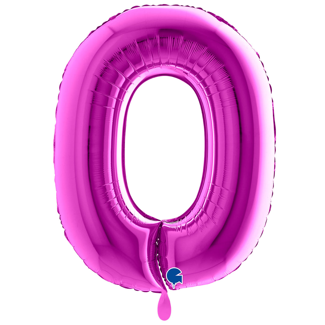 Zahlenballon Lila Zahl 0 - Heliumgeeignet